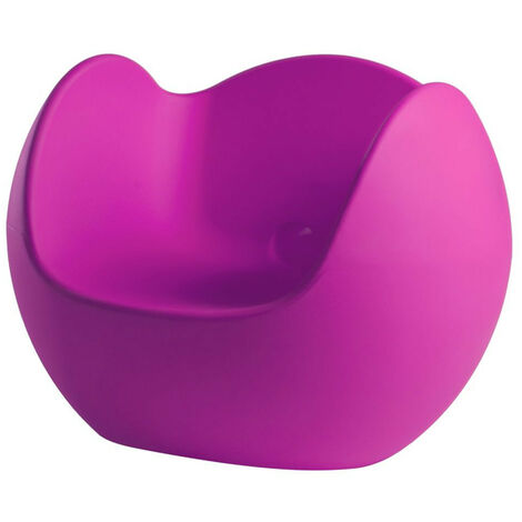 Blos  Fucsia dolce originale slide di design per giardino esterno interno colorata moderna polietilene made in Italy sedia seduta poltrona