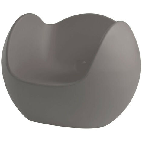 Blos  Grigio argilla originale slide di design per giardino esterno interno colorata moderna polietilene made in Italy sedia seduta poltrona