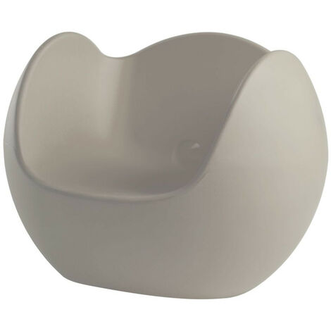 Blos  Grigio tortora originale slide di design per giardino esterno interno colorata moderna polietilene made in Italy sedia seduta poltrona