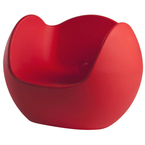 Blos  Rosso fiamma originale slide di design per giardino esterno interno colorata moderna polietilene made in Italy sedia seduta poltrona