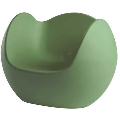 Blos  Verde malva originale slide di design per giardino esterno interno colorata moderna polietilene made in Italy sedia seduta poltrona