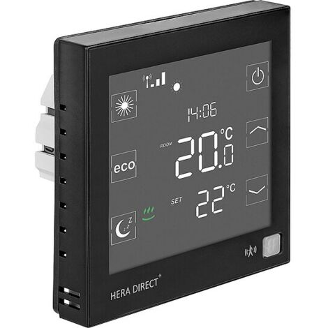 Blossom-IC Funk-Raumthermostat Hera Direkt+, 230V, schwarz, passend für Hera+ Primus/Extensia PRO