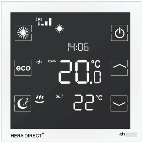 BLOSSOM-IC INTELLIGENT CONTROLS blossom-ic Hera Direct+ Funk-Raumthermostat UP Heizen+Kühlen weiß, 230V