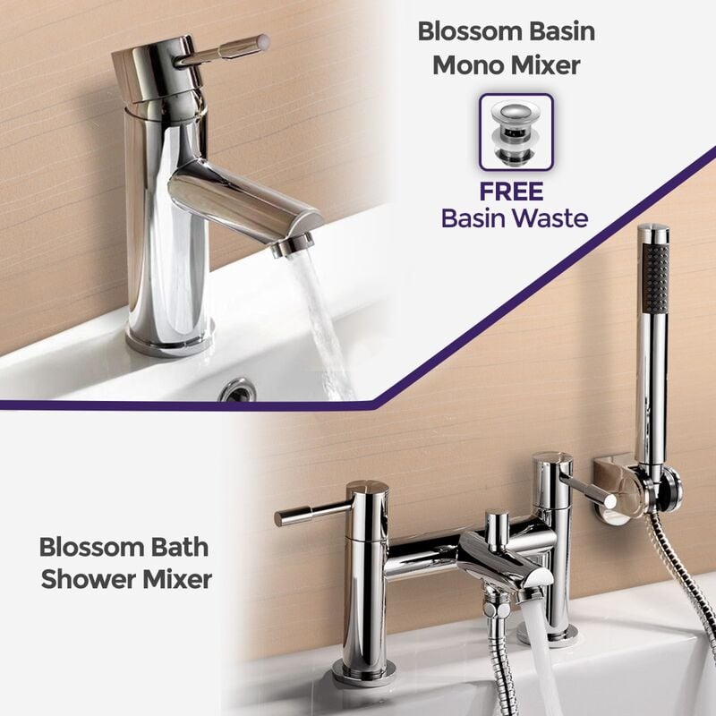 Blossom Mono Bath Filler Shower Mixer and Basin Tap