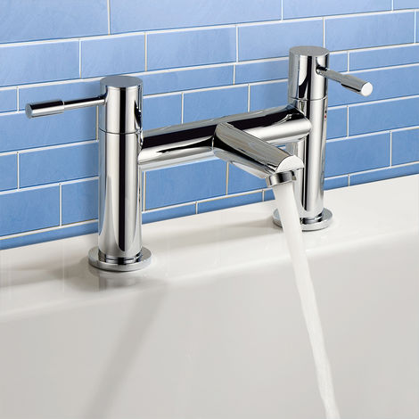 Blossom Round Chrome Bridge Deck Mounted Bath Filler Tap