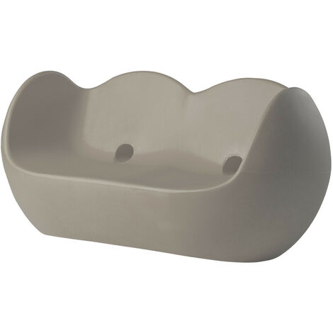 Blossy  Grigio tortora originale slide di design per giardino esterno interno colorata moderna polietilene made in Italy sedia seduta poltrona