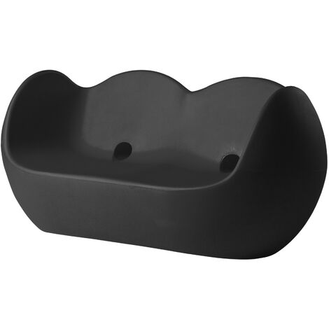 Blossy  Nero originale slide di design per giardino esterno interno colorata moderna polietilene made in Italy sedia seduta poltrona