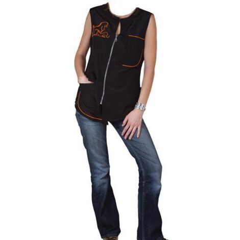 Blouse Carina sans manches Orange Taille : S