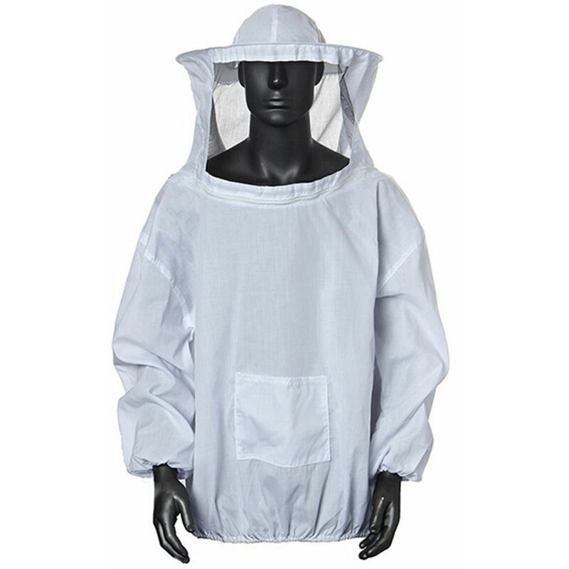 Blouse Costume Équipement de Protection avec Chapeau Professionnel Anti Abeille pour Apiculture Apiculteur