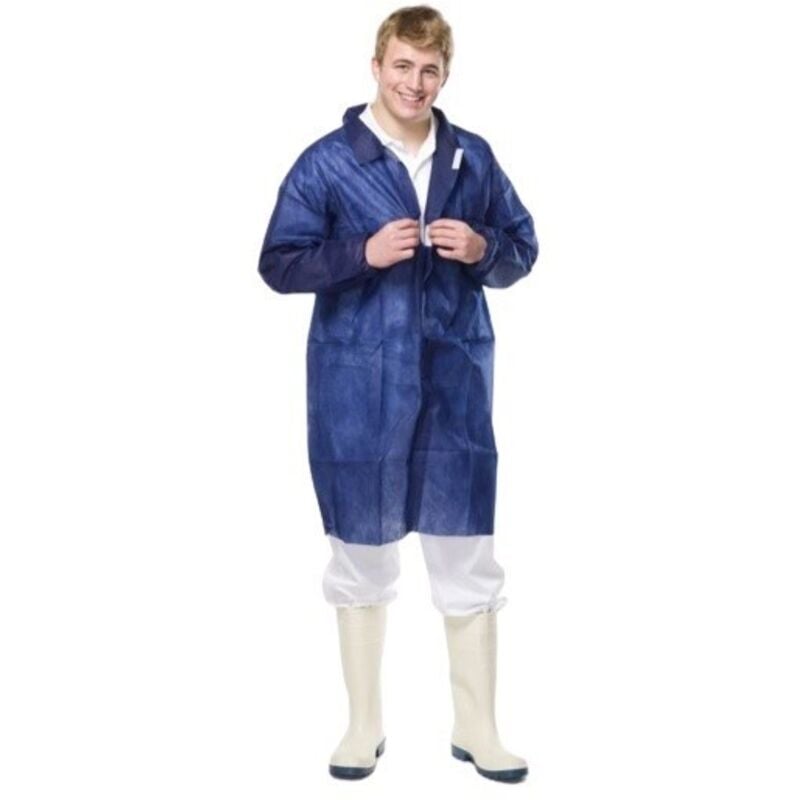 Blouse jetable Bleu marine Rs Pro Mixte, taille xxl, Polypropylène ( Prix pour Boîte de 50 )