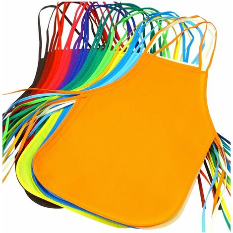 Blouses et Tabliers d'artistes pour Enfants,12 Pièces Enfants Artistes Tabliers Imperméable Tissu Tabliers Peinture Dessin pour 2-8 Ans Kids Artisanat & Art d'activité de Peinture, Cuisine Lefou