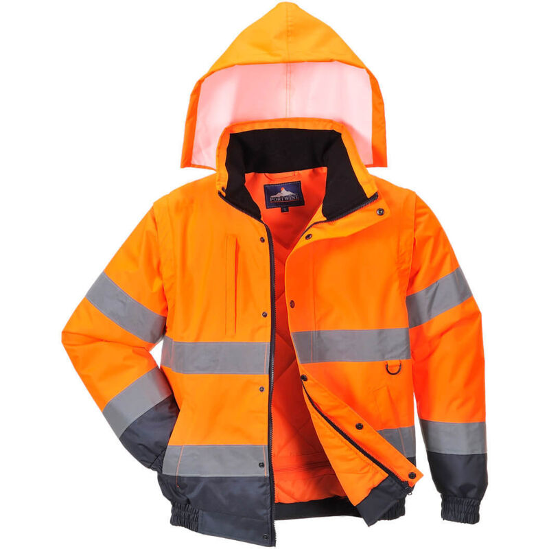 Blouson 2 en 1 Haute visibilité Portwest Orange / Marine xxl