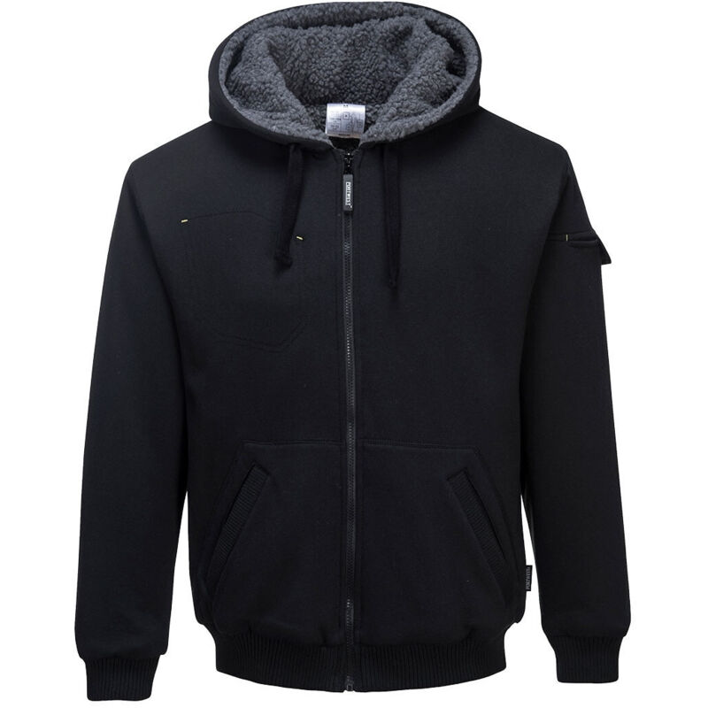 Kapuzensweatjacke In Pewter Farbe, Schwarz Größe S - Portwest