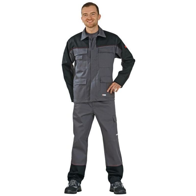Blouson à ceinture protect. pour soudeur Weld Shield taille 58 gris/noir 84 % coton / 15 % pes / 1 % fibre de car