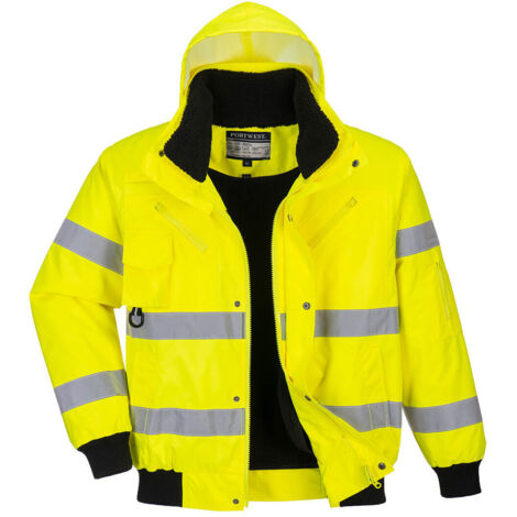 Blouson Bomber HiVis 3 en 1 couleur : Jaune taille M - PORTWEST