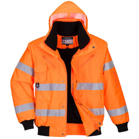 Blouson Bomber HiVis 3 en 1 couleur : Orange taille XL - PORTWEST