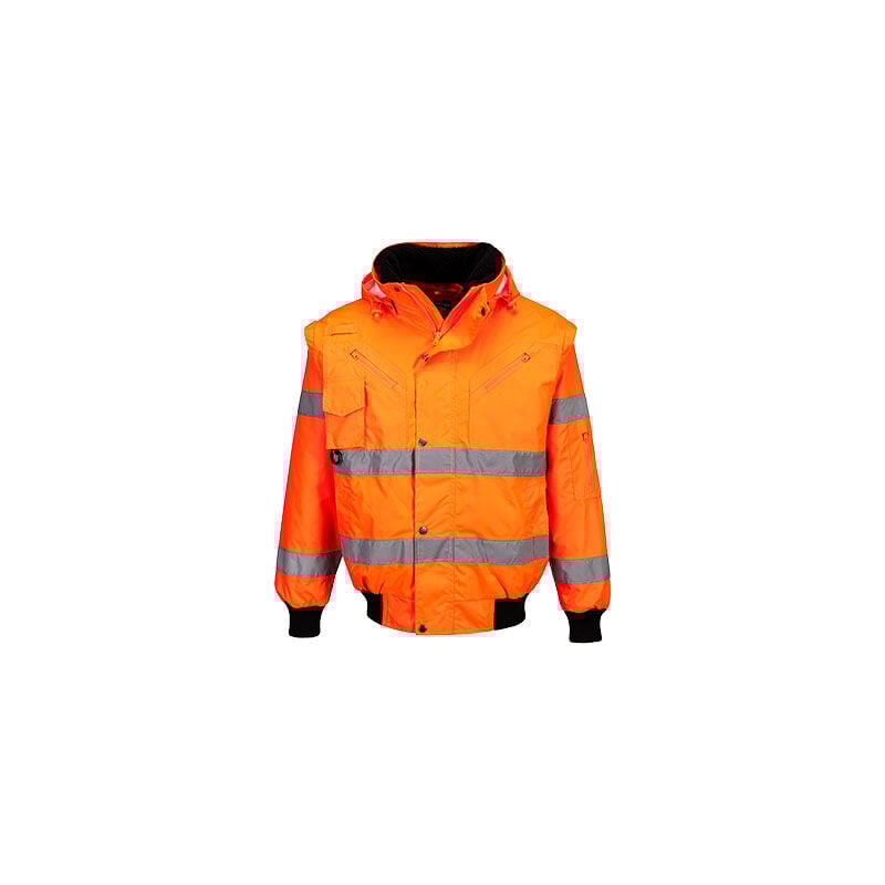 Blouson Bomber HiVis 3 en 1 couleur : Orange taille s Portwest