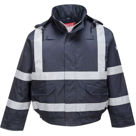 Blouson chaud Bizflame Pluie FR Multi Protection couleur : Marine taille L - PORTWEST
