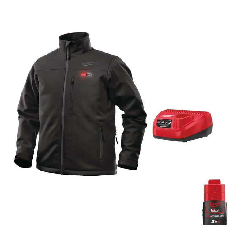 Blouson chauffant Milwaukee Noir M12 HJBL4 0 Taille XL Blouson chauffant noir Milwaukee taille XL M12 HJ 3IN1 0