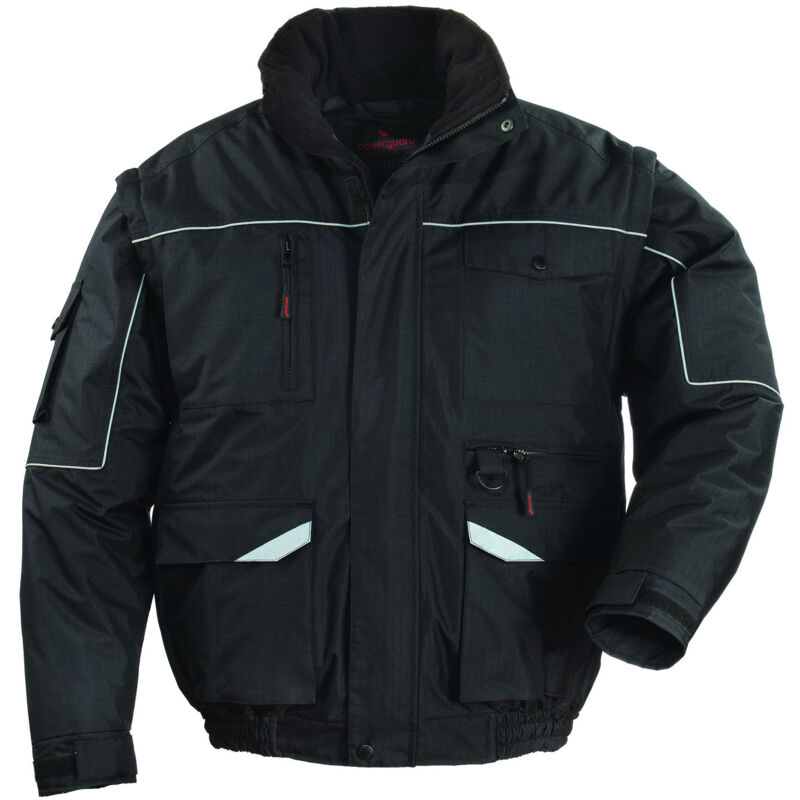 Blouson multipoches Coverguard ripstop 2 en 1 navy/noir taille l 100% poyester