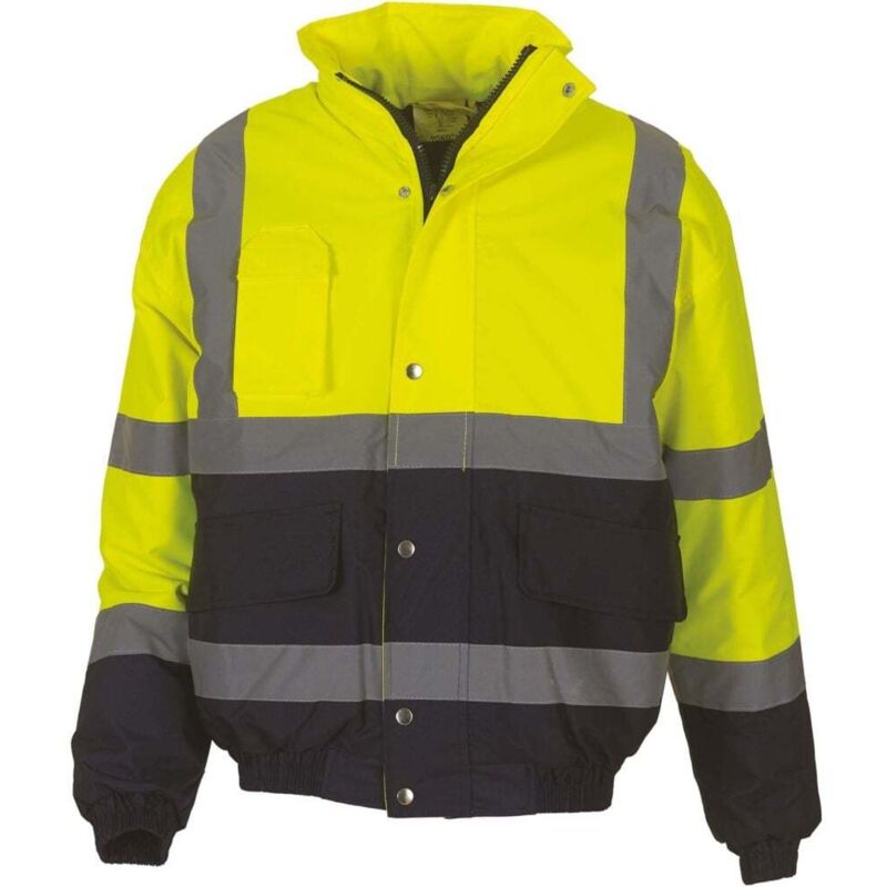 Yoko - Blouson de travail bicolore haute visibilité Jaune / Marine m