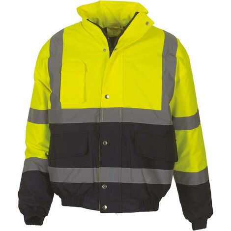 Blouson de travail bicolore haute visibilité YOKO Jaune / Marine M - Jaune / Marine