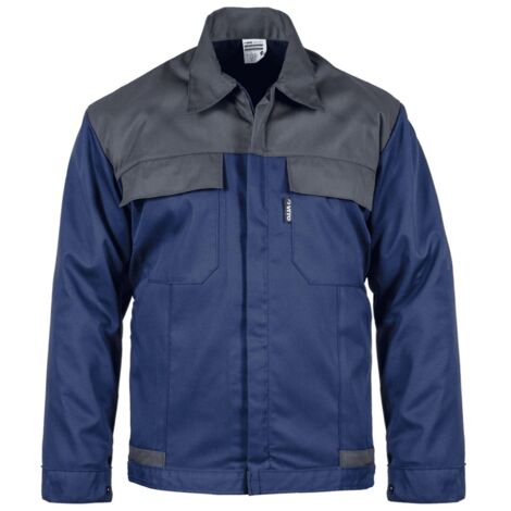 Blouson de travail Bleu marine Gris Taille XL Veste Polyester / Coton 4 poches VITO