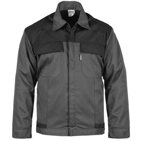 Blouson de travail Gris et Noir Taille XL Veste Polyester / Coton 4 poches VITO