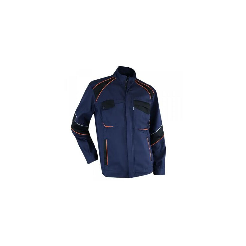 Veste de travail houe - marine/noir/orange xl - 5