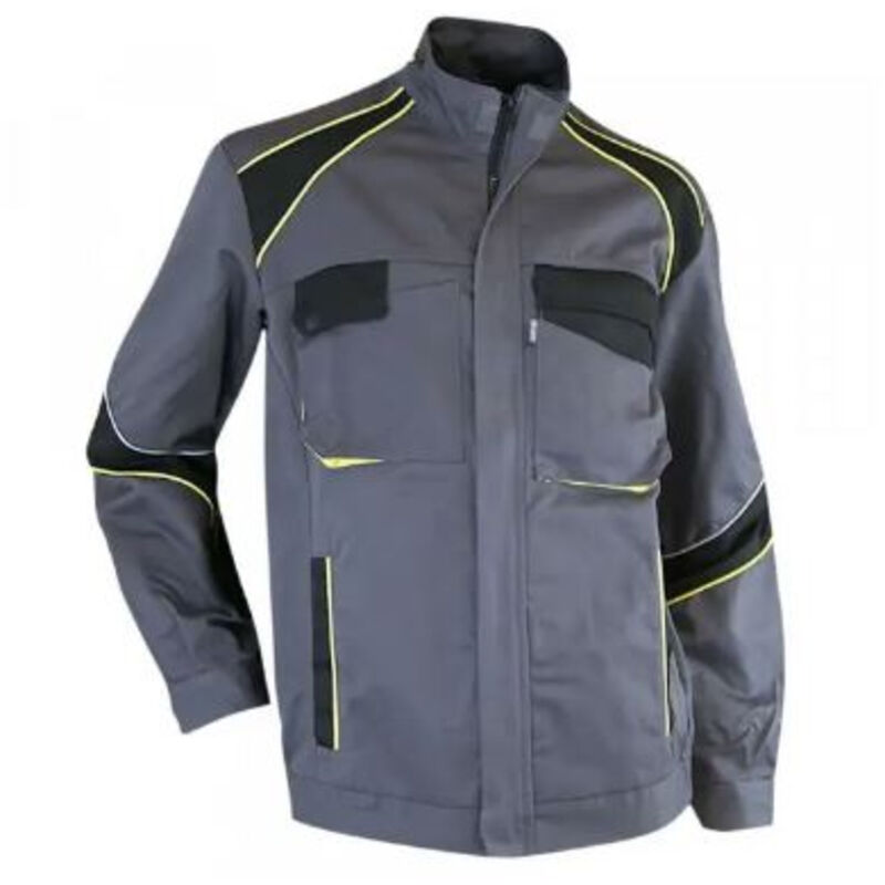 Veste de travail semis - gris/noir/jaune l - 4