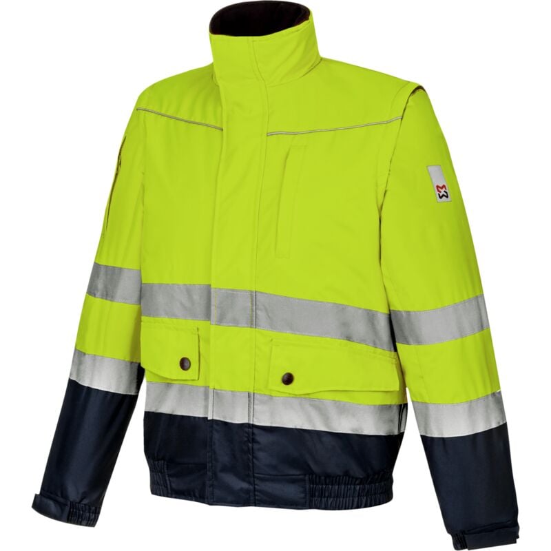 Blouson de travail Würth Modyf 2 en 1 haute-visibilité jaune/marine s