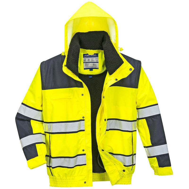Blouson HiVis 3 en 1 couleur : Jaune/Marine taille s Portwest