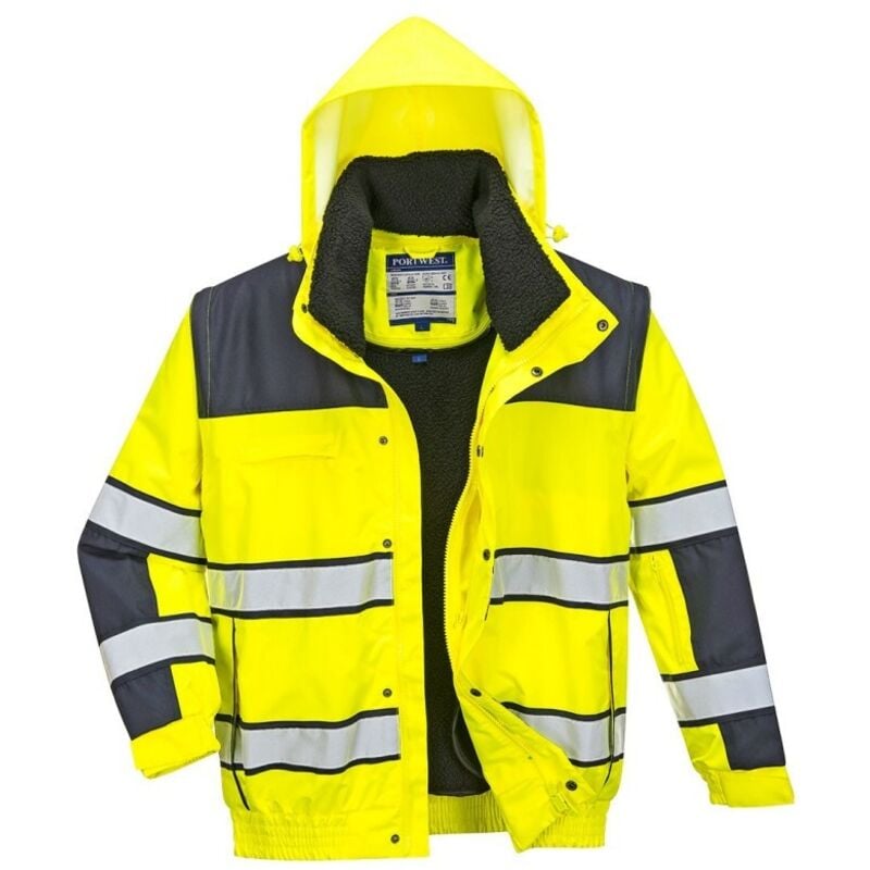 Blouson HiVis 3 en 1 couleur : Jaune/Marine taille m Portwest