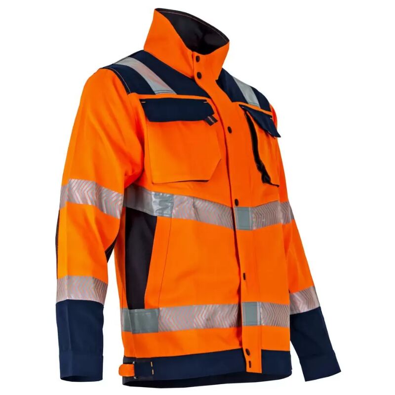 LMA - Veste haute-visibilité Ampoule - Softshell 3 couches - Orange/Marine - T3 m 2224 T3