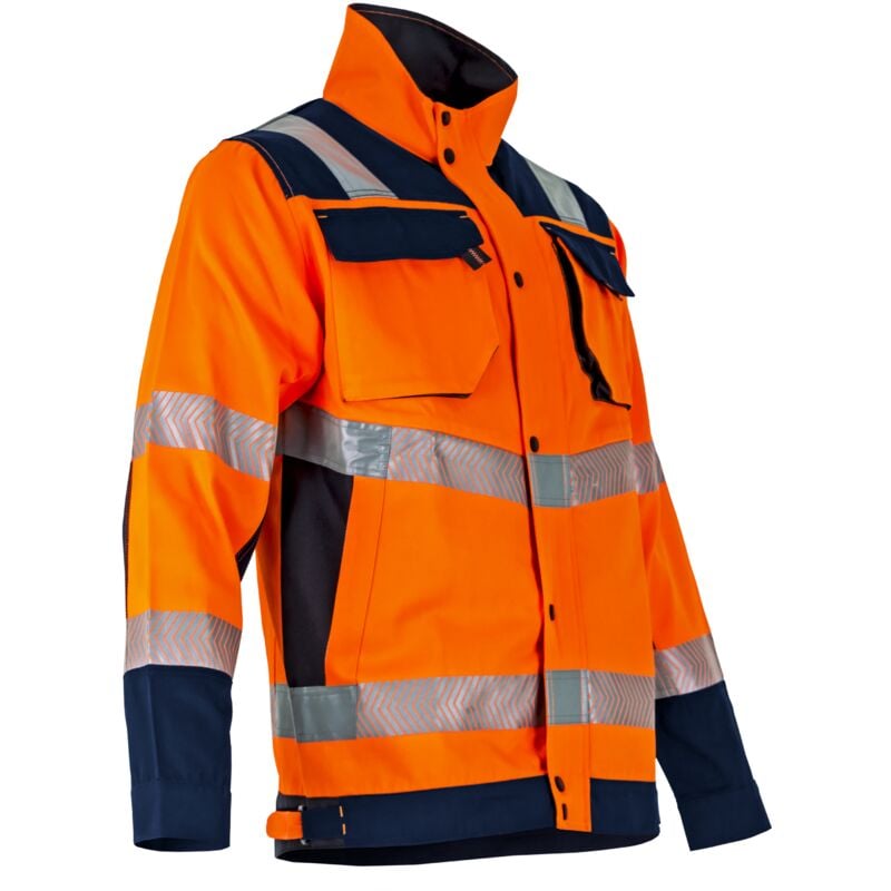 LMA - Veste de travail authentic hv ampoule - marine/orange fluo 3XL - 7