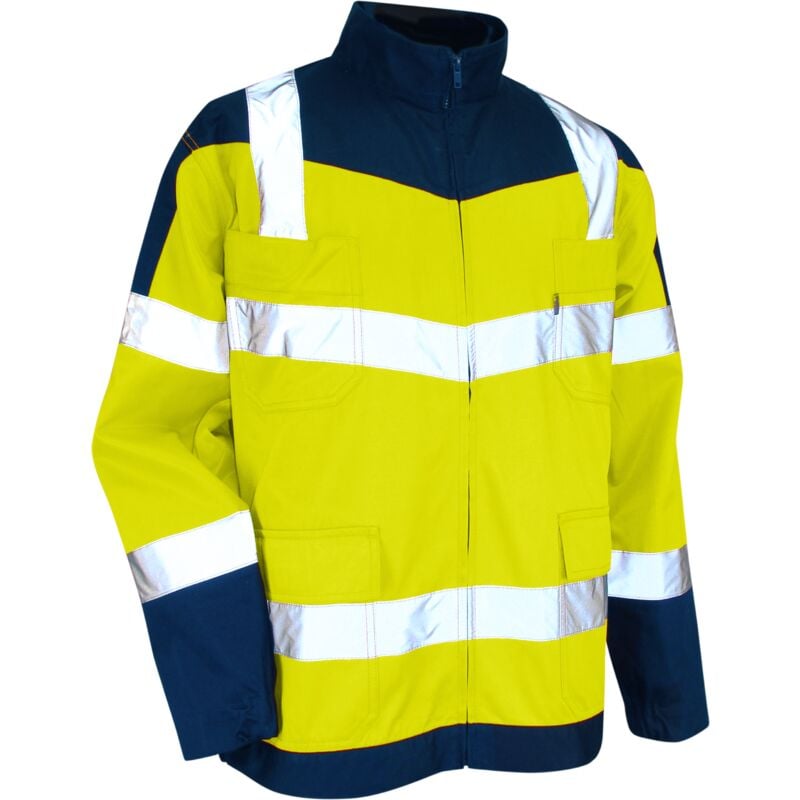 LMA - Veste de travail bicolore hv precaution - marine/jaune fluo xl - 5