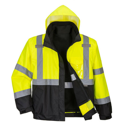 Blouson Haute Visibilité Premium 3 en 1 couleur : Jaune/Noir taille 5XL - PORTWEST