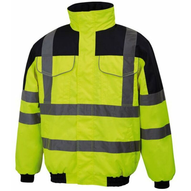 Singer - blouson hivi blavia jaune fluo/marine t04 19596-jf-4