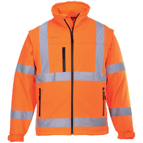 Blouson HiVis Softshell (3 couches) couleur : Orange taille 4XL - PORTWEST