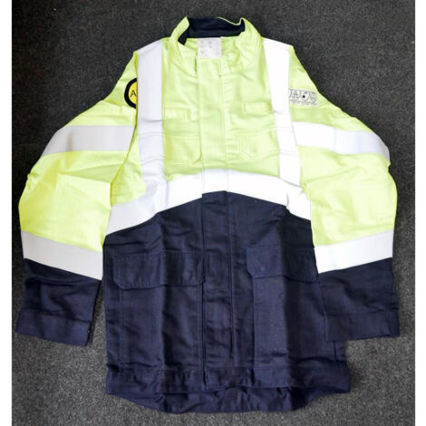Blouson jaune - bleu marine haute visibilité taille 0 pour électricien ATEX HV LE CEDRE DERANCOURT