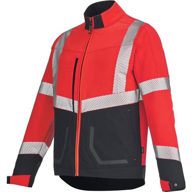 Blouson lux pi rouge fluo / noir m