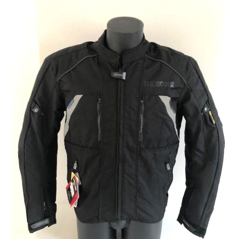 Blouson moto Nexone Giovanni textile noir taille XL dorsale