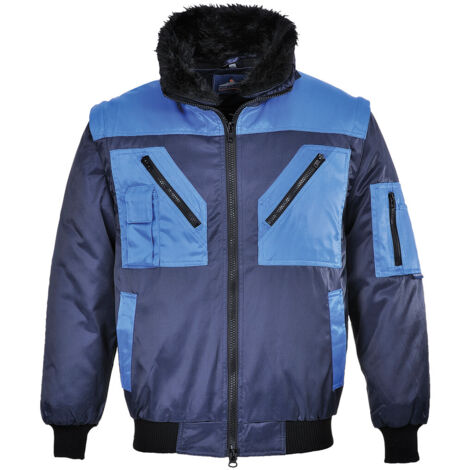 Blouson pilote bicolore couleur : Marine taille S - PORTWEST