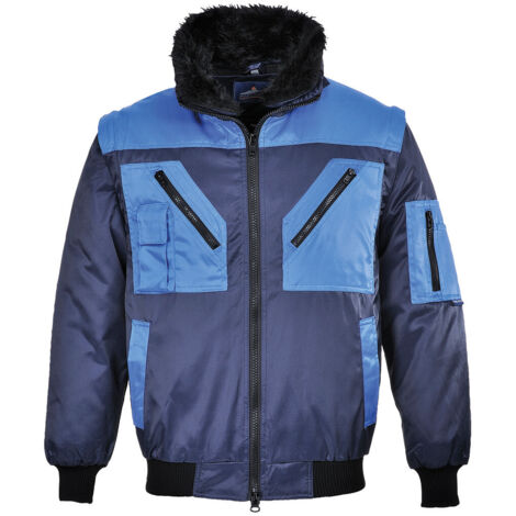 Blouson pilote bicolore couleur : Marine taille XL - PORTWEST