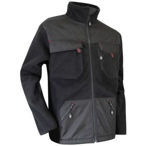 Blouson polaire bicolore Gris / Noir - LMA - BETON  M