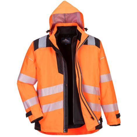 Blouson PW3 3-en-1 haute visibilité couleur : Orange/Noir taille L - PORTWEST