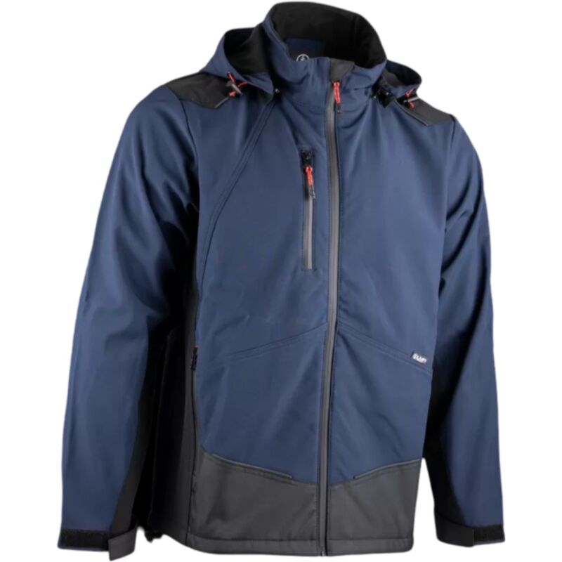LMA - Blouson softshell bicolore joule Bleu Foncé / Noir m