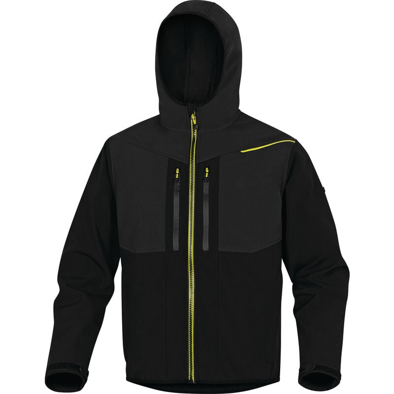 Veste Softshell 3 couches noir/jaune T2XL - DELTA PLUS - HORT2NJXX