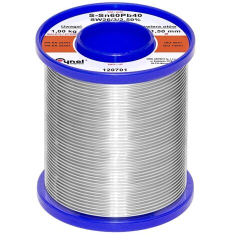 Blow fil de soudure alliage 60% étain 1,50 mm 1 kg