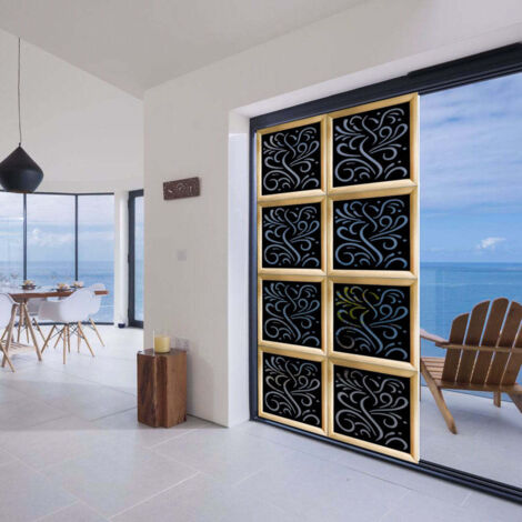 BLOW - Moduli Decorativi in Legno e PVC - Misura: 98x98 cm - Colore: nero